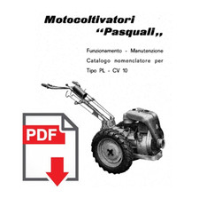 PASQUALI PL CV 10 Manuale uso manutenzione libretto istruzioni Catalogo ricambi 