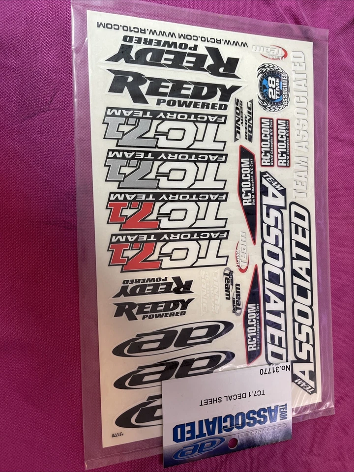 Team Associated TC7.1 RC Sponsor Decals- AE-REEDY-Stickers USA Shipped - Image 2 of 2