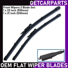 Front Wiper Blades (22" + 21") for Audi TT (8J) from 2006-2015 Exact Fit OEM