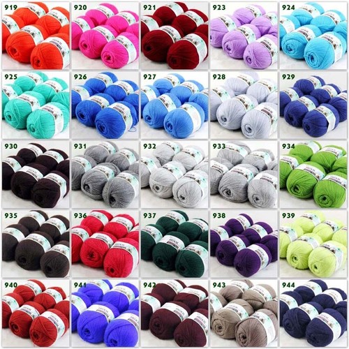 3balls x 50gr Soft Crochet Acrylic Wool Cashmere Hand Knitting Yarn Knitwear 21 - Picture 15 of 23