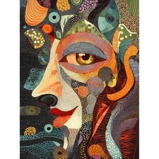 Diamond Art Kits for Adults,5D Abstract Face Diamond Painting Kits for Adults...