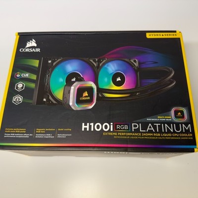 Corsair H100i RGB Platinum 240mm AIO Liquid CPU Cooler w/ Original Fans
