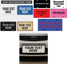 Custom Personalized License Plate Tag Add Your Text Car Auto Gift Sign