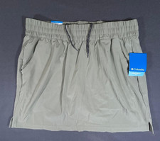 Columbia Women's Skort Skirt Grey Omni Shield Zephyr Heights Athletic Size L NWT