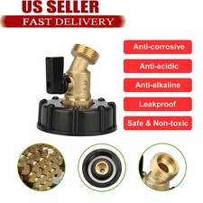275-330 Gallon IBC Tote Water Tank Adapter 2" Brass Fitting Connector for Garden