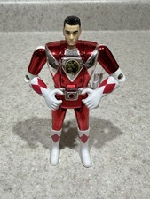 Power Rangers Mighty Morphin Metallic Flip Head Red Ranger RARE HTF 