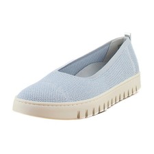 Vionic Up Skimmer Women's Flats Blue Mist/Silver Knit Fabric Size 8 M