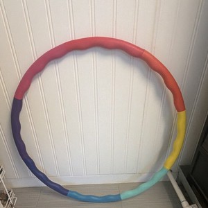 Weighted Multicolor Fitness Hoop, Plastic Abdominal Trainer for Indoor Home Use