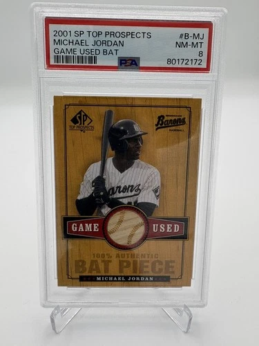 2001 SP Top Prospects MICHAEL JORDAN #B-MJ Game Used Bat Barons MINT PSA 8