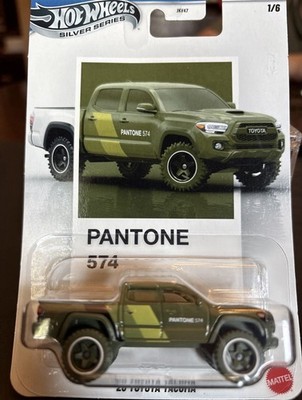 Hot Wheels Pantone Silver Series  20 Toyota Tacoma Green Truck  FREE SHIPPING
