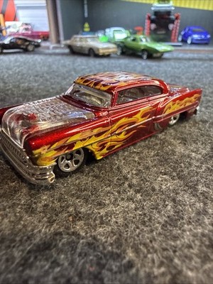 2011 Hot Wheels Heat Fleet #91 Custom 1953 Chevy Bel Air Red w/5SP Flames