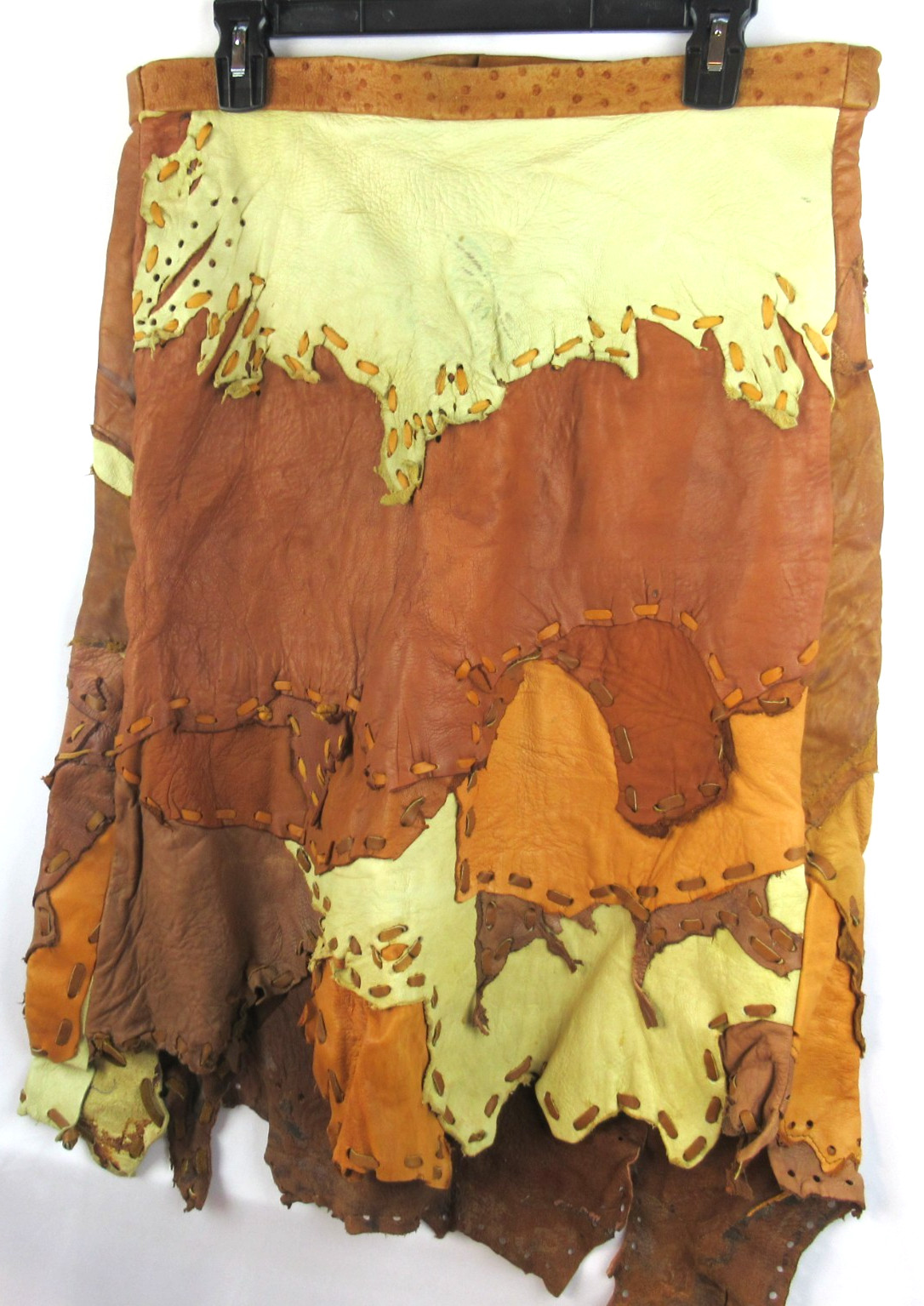 Handmade LEATHER PATCHWORK SKIRT Renaissance Medi… - image 5