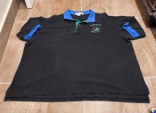 Vintage 90s Marijuana Task Force DEA Polo Shirt Black Made In USA Sz 2XL