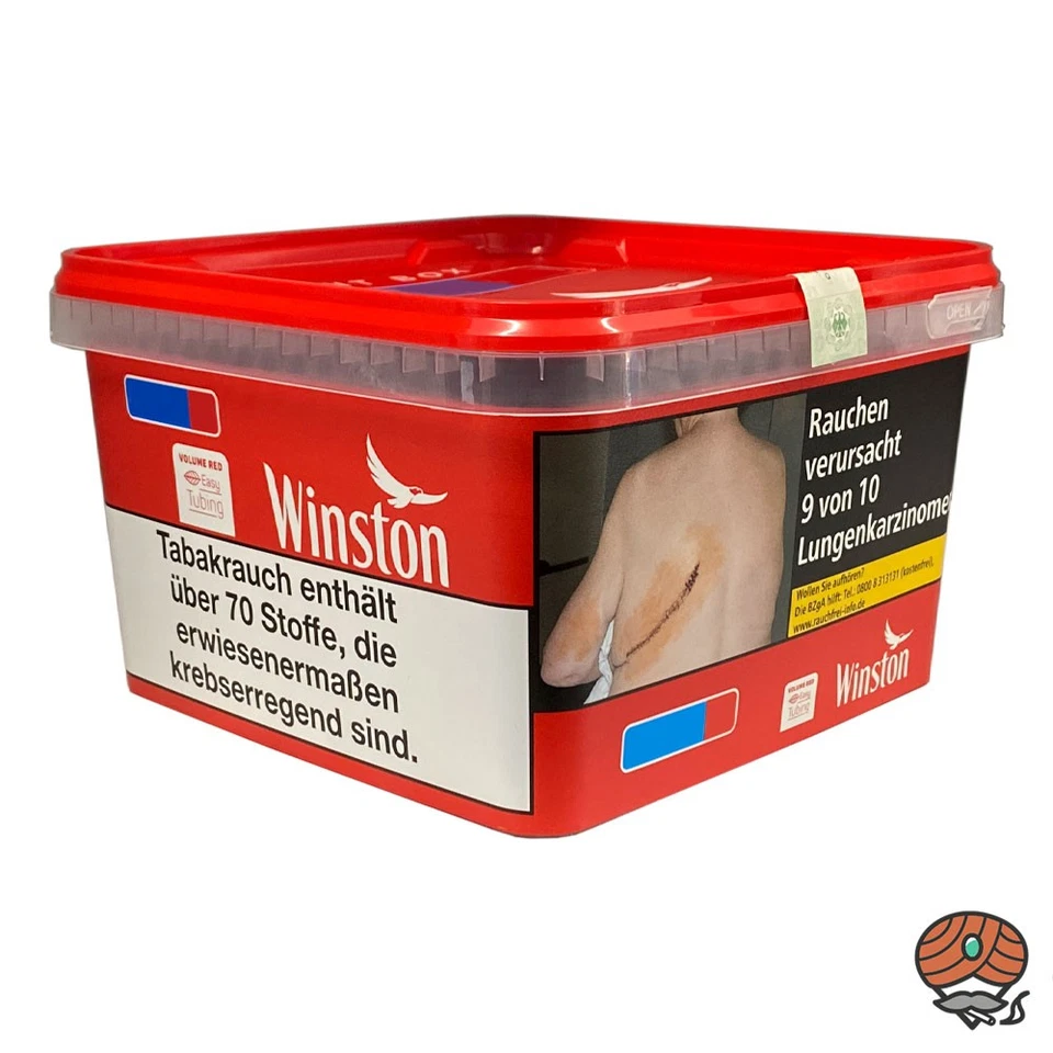 Winston Red/Rot Volumentabak Giant Box 2x 165g, 1750 Extra Hülsen, Zigarettenbox - Bild 2 von 4
