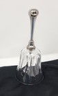 Vintage Leonard Signed Crystal Dinner Bell with Silverplate Handle Made in Italy — photo 1