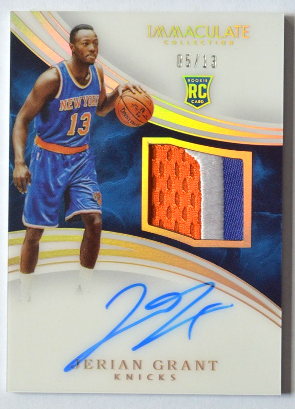 2015-16 Jerian Grant Immaculate SSP /13 Jersey Number Rookie Patch Auto #102 RPA
