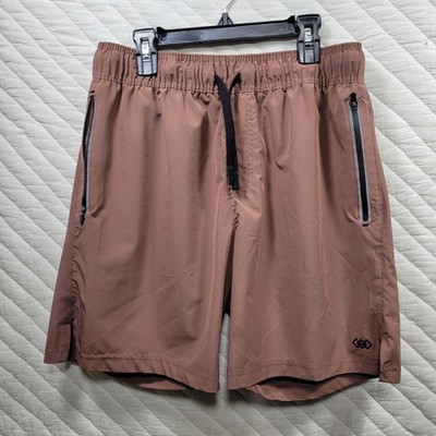 Leg3nd Side Hustle Burgundy Mens Medium 7'' Inseam Running Shorts w Zipper Pocket