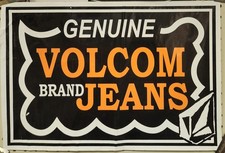 VOLCOM Jeans skateboard surf snowboard HUGE Vinyl Sticker VG New Old Stock