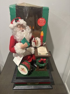 Vtg 1990 Holiday Creations Musical Lighted Santa Checking His List Christmas