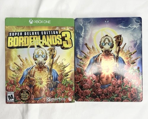 Borderlands 3 Super Deluxe Edition (2019, Xbox One) Steel Book Complete CIB