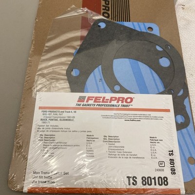Manual Transmission Gasket Set-Trans Top Gasket Fel-Pro TS 80108 