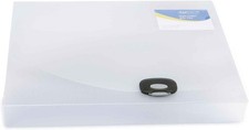 Image of Rapesco 0711 A4 Rigid Wallet / Box File - Clear Transparent - 40mm Storage Capac