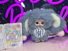 Baby Three A Hundred Surnames Plush Pendant: Blue Grey ‘Malt’, NEW, Open, Card