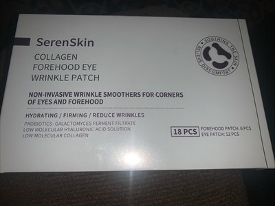SerenSkin Collagen Forehead Eye Wrinkle Patch Hyaluronic Acid 18 PCS