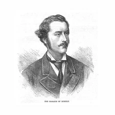 CHARLES GORDON The Marquis of Huntly British Politician - Antique Print 1870