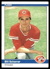 Bill Scherrer 1984 Fleer #482 Reds MLB READ FREE SHIPPING AutographDen