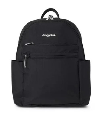 Baggallini Securtex Anti-theft Vacation Backpack 10x13 Slash Resistant Black NWT
