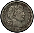 1899-O Barber Quarter Dollar VF/XF Condition