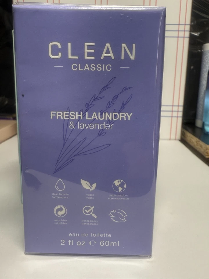 LAVANDERÍA FRESCA CLÁSICA LIMPIA o ALGODÓN CALIENTE EAU DE TOILETTE 2 FL OZ. VEGANO NUEVO EN CAJA Foto 4 de 4