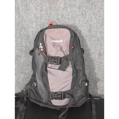 Wenger SwissGear Backpack Black Grey Laptop Compartment Hiking Daypack 19x13