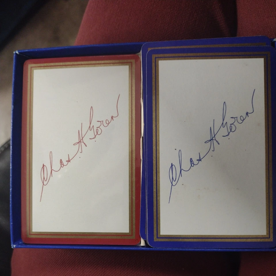 Vintage Chas Goren Point Count Bridge Cards Autograph Series - Image 3 of 4