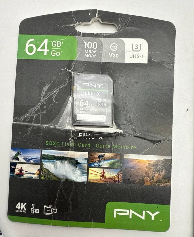 PNY Elite X 64GB micro SDXC UHS I U3 V30 A1 Memory Card with SD Adapter Class 10 - Image 4 of 4