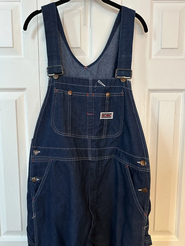 Mono vaquero vintage Big Mac lavado oscuro 31 entrepierna EE. UU. Foto 2 de 4