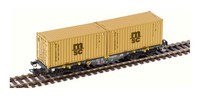 PT Trains 100323 Carro Rungenwagen Sgmmnss Mfd Rail Mit 2 Container Msc Aus 20''