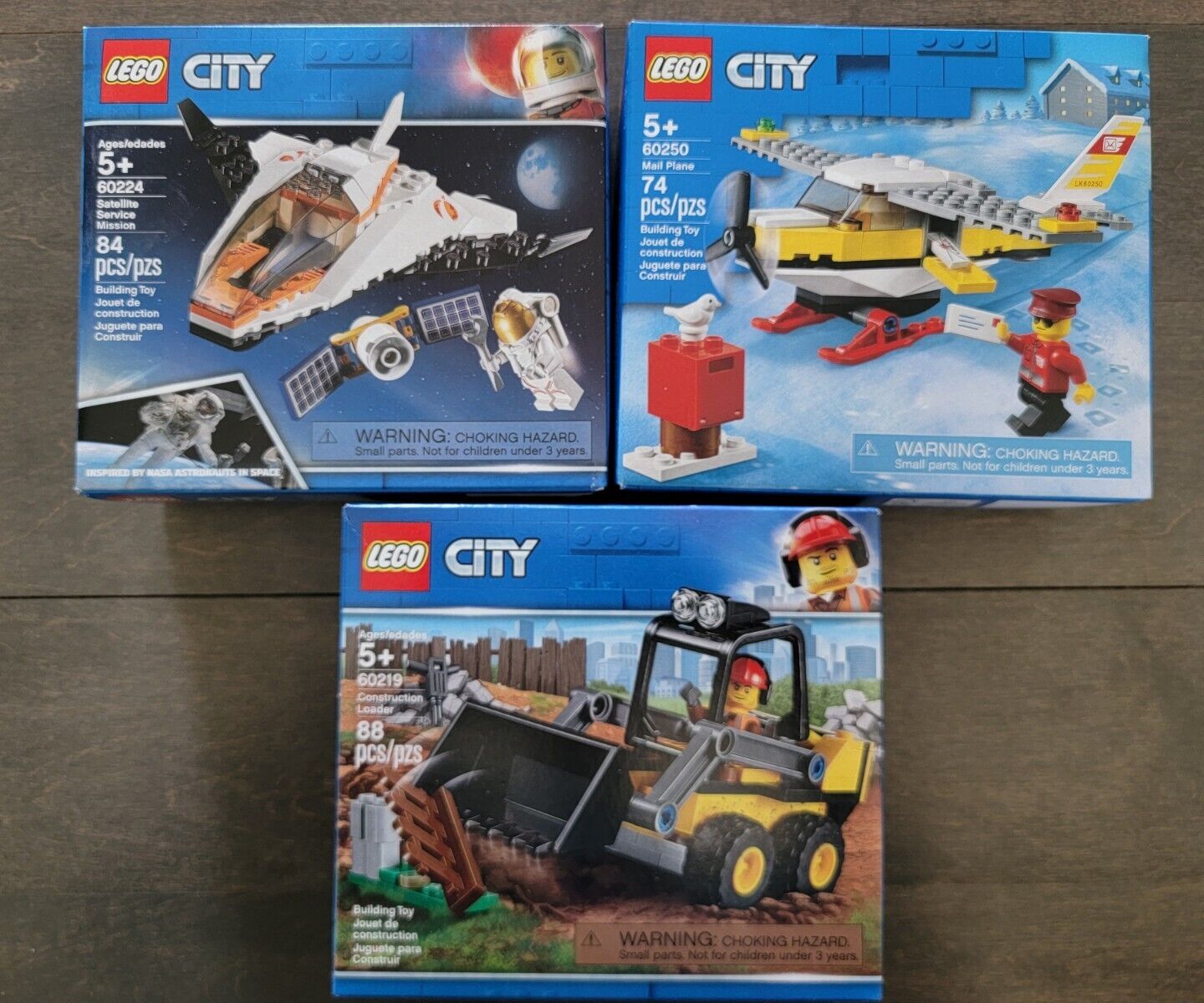 LEGO-CITY-GREAT VEHICLES LOT-60219-60224-60250-3 SETS TOTAL- NEW IN SEALED BOXES