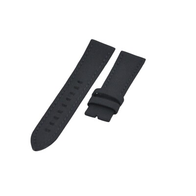 22x20mm Black Leather Watch Strap For Breitling Chronomat, Superocean, Heritage