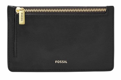 FOSSIL Logan Zip Coin Schlüsselmäppchen Geldbörse Black Schwarz Erwachsene