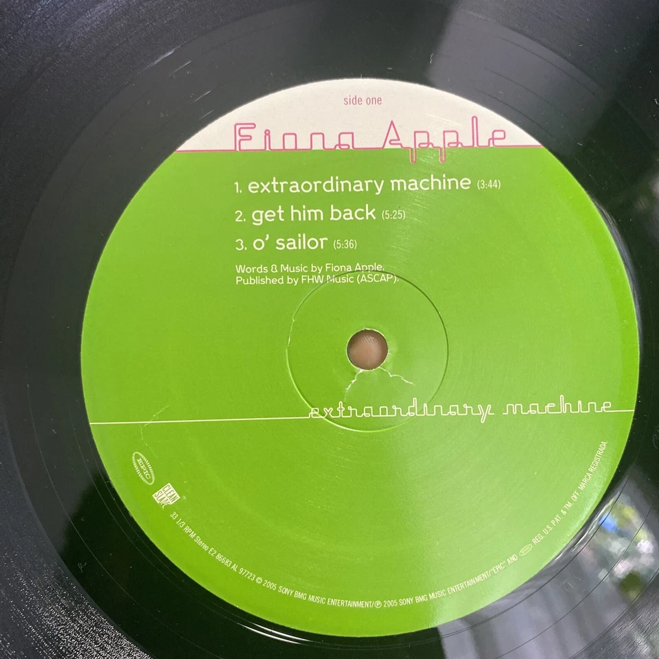 Fiona Apple Extraordinary Machine 2005 LP 2x vinyl ORIG Epic 86683 Shrink / Hype Foto 3 de 4