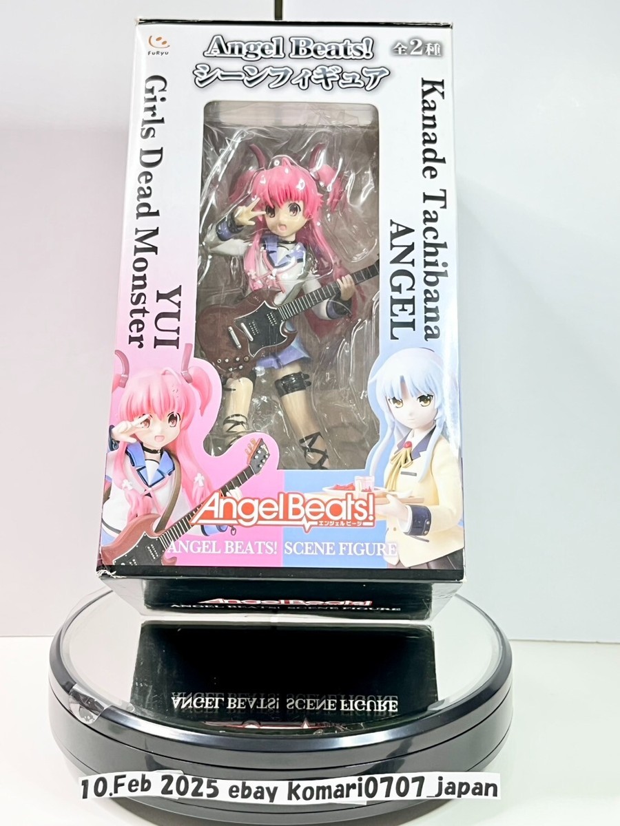 Angel Beats Yui scene Figure on base with box girls dead monster