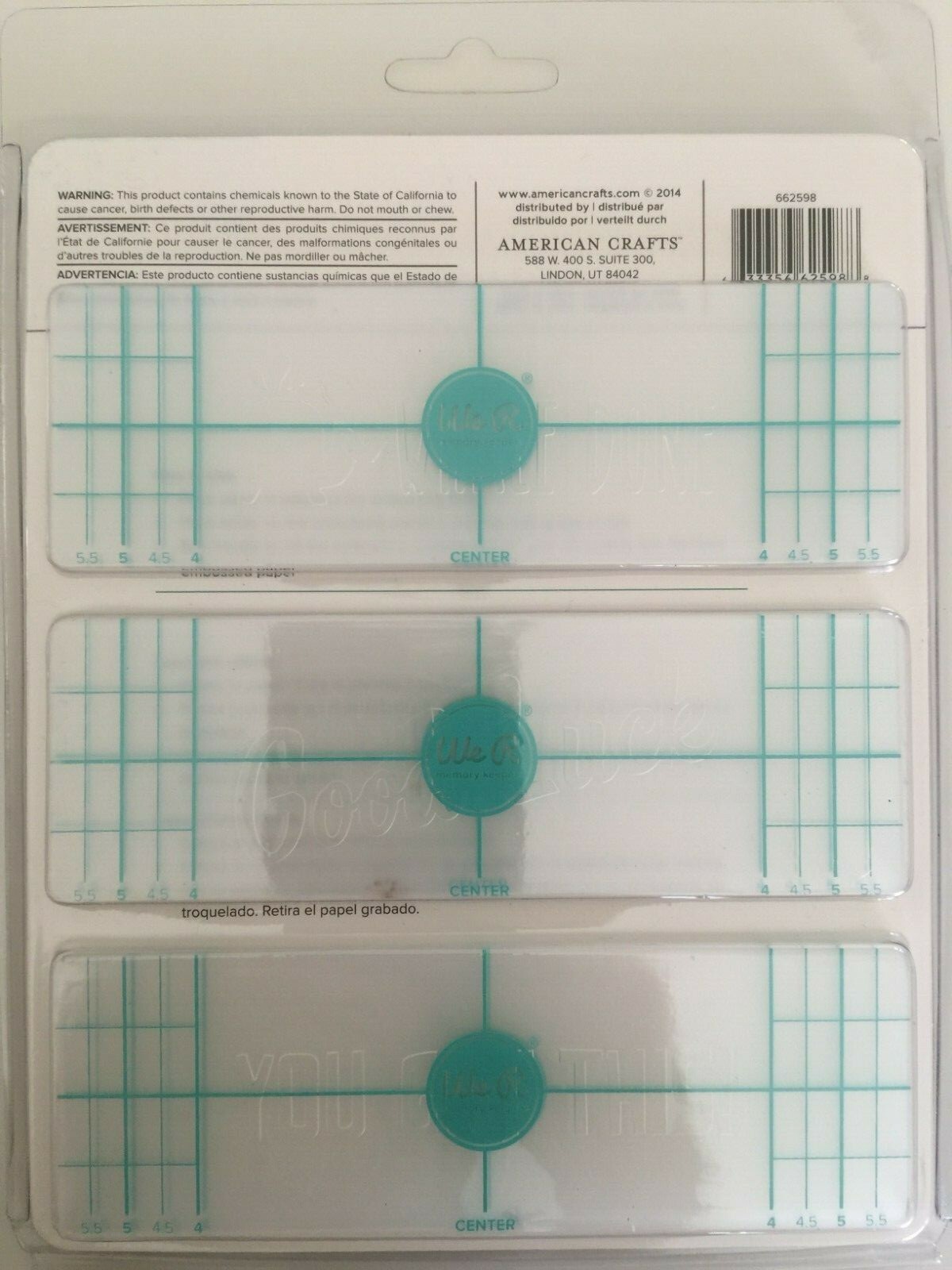 American Crafts We R Memory Keepers 6" x 6", 2" x 6" Embossing Folders ...