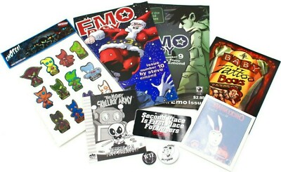 New Emo Boy Comics, Emotes temp. tattoos, & 2 pins & window cling S.D. Comic-Con