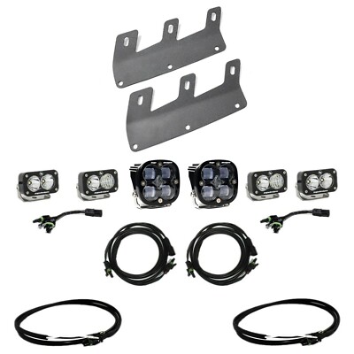 Baja Designs SAE Fogs/Upfitter/Brackets For 2021+ Ford Bronco W/ Steel Bumper