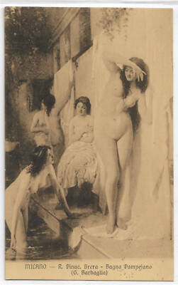AK G. Barbaglia '' Bagno Pompejano '' R.Pinac. Brera / Milano - Mailand