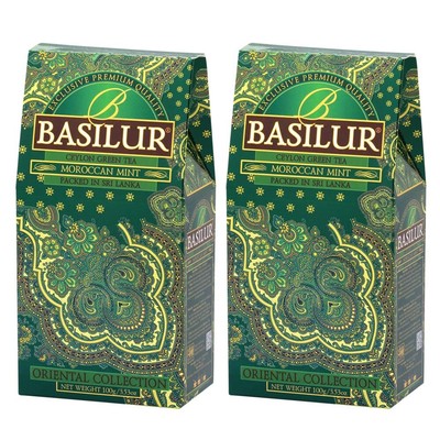 Basilur Ceylon Tea Moroccan Mint Oriental Collection 2 X 100 g packets