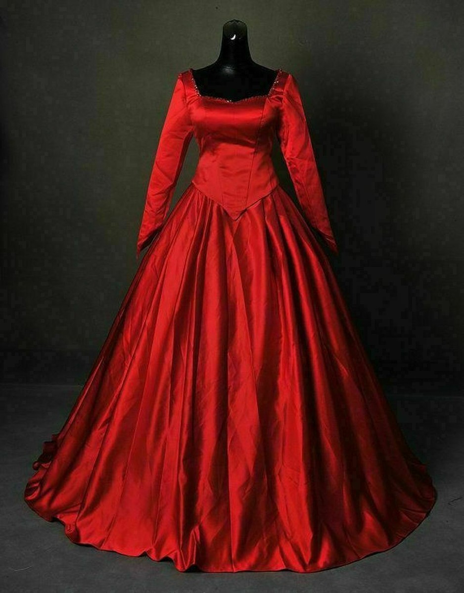 Once Upon a Time Emma Swan Cosplay Costume Medieval Red Ball Gown Dress Costume Once Upon a Time Emma Swan Cosplay Costume Medieval Red Ball Gown Dress Costume