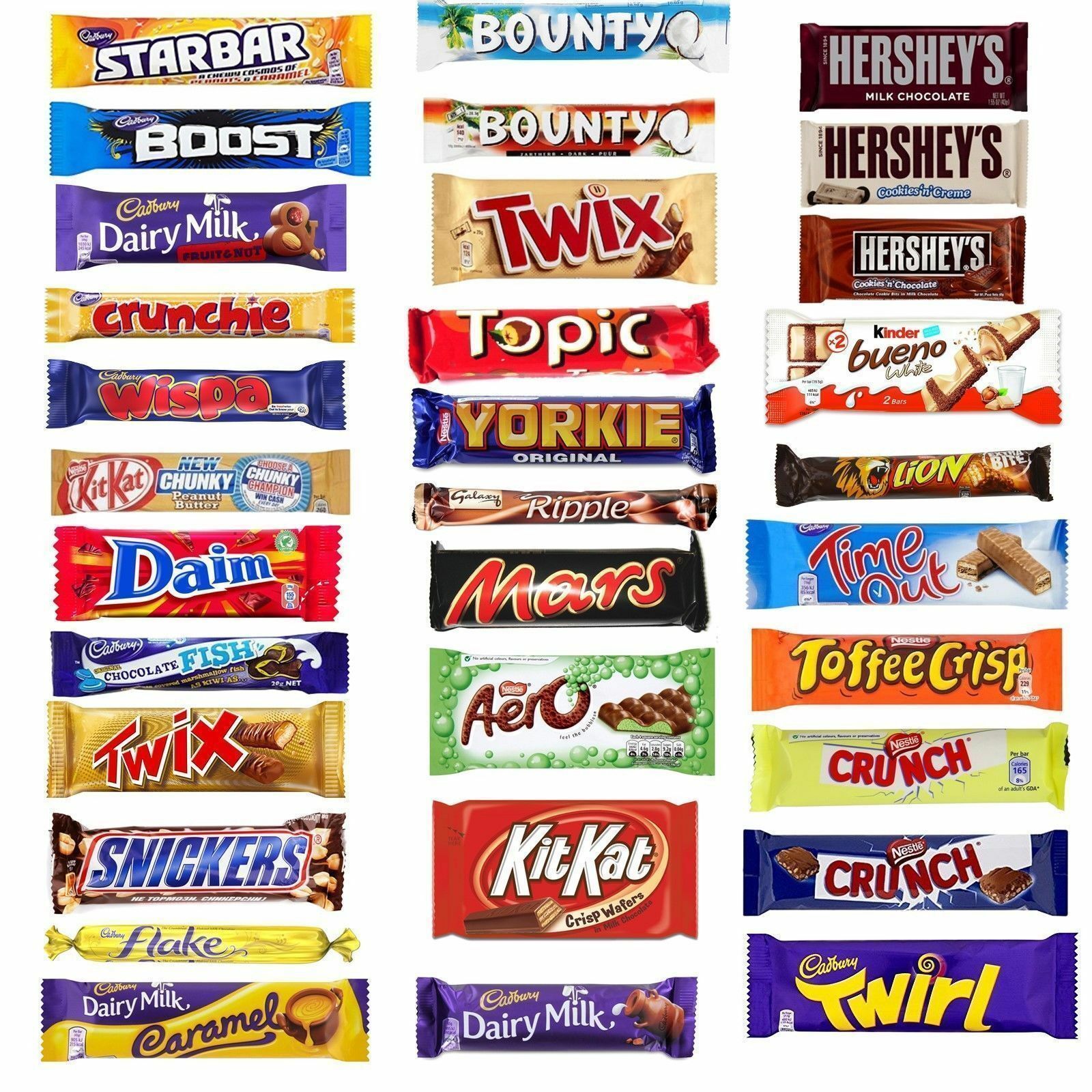 Assorted Chocolate variety Gift Box Cadbury Nestle Bars Halloween ...